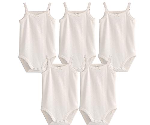 Blueleyu Baby Girls Spaghetti Strap Bodysuit SleevelessTank Top Cotton Baby One-Pieces Pack of Baby Summer Clothes (2-3T)