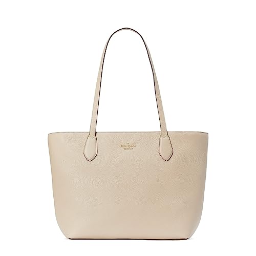 kate spade handbag for women Leila shoulder bag tote bag in leather, Light sand