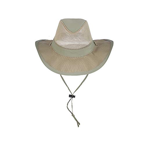 Dorfman Pacific Co. Men's Mesh Safari Hat, Fossil, Large