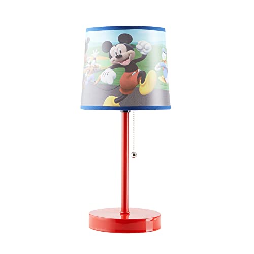 Idea Nuova Disney Mickey Mouse Table Lamp Red