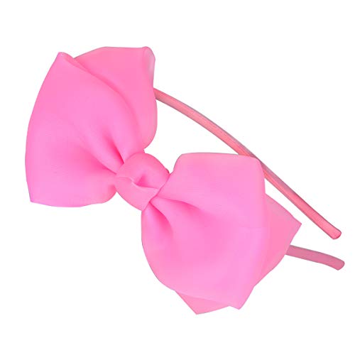 HoveBeaty Bow Hairband Soft Elastic Lace Bowknot Headband for Women and Girls, Perfect Hair Accessories for Party and Cosplay (Pink)