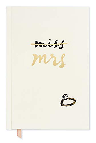 Kate Spade New York Bridal Journal Notebook, 8.25' x 5.25' Hardcover Journal with 200 Lined Pages, Miss to Mrs.