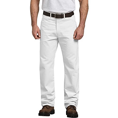 Dickies mens Relaxed-fit Painter's work utility pants, White, 32W x 30L US