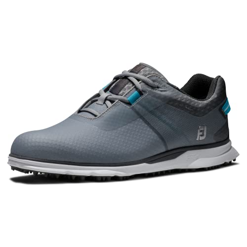 FootJoy Men's Pro|sl Sport Golf Shoe, Dark Grey/Reef Blue, 10.5 Wide