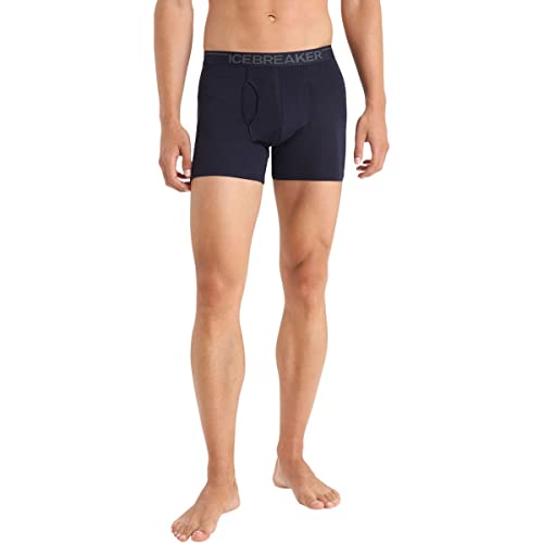 Icebreaker Merino Men's Anatomica Boxers with Fly, Midnight Navy, Medium