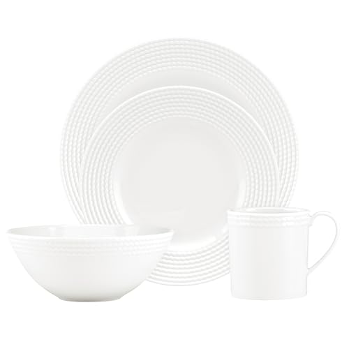 Kate Spade New York Wickford 4-piece Place Setting, 5.4 LB, White