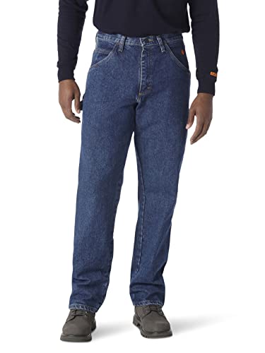 Wrangler Riggs Workwear mens Fr Flame Resistant Carpenter Jean Work Utility Pants, Denim, 40W x 32L US
