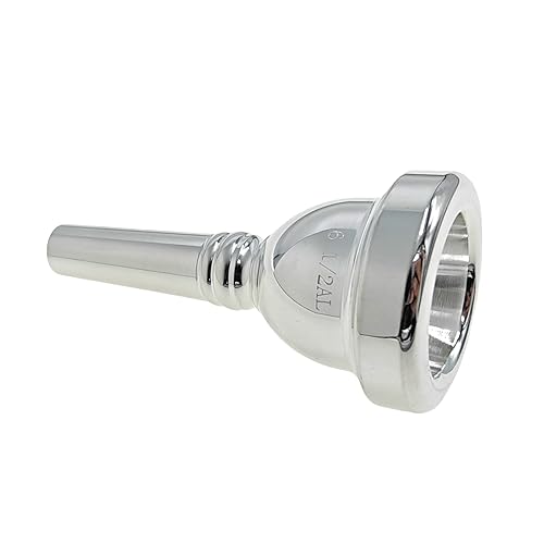 Cheerock 6 1/2AL Trombone Mouthpiece, Silver Plated Mouthpiece, Euphonium Mouthpiece with Superior Sound, Excellent for Baritone and Trombone Instrument Accessories