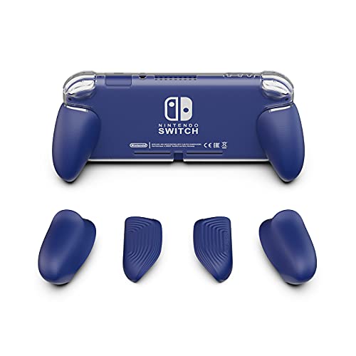 Skull & Co. GripCase Lite: A Comfortable Protective Case with Replaceable Grips [to fit All Hands Sizes] for Nintendo Switch Lite [No Carrying Case]- Blue