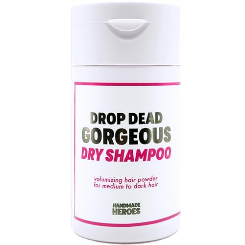 Handmade Heroes Non Aerosol Dry Shampoo Volume Powder | 1.8oz | 100% Natural & Vegan | For Dark Hair & Brunette Hair