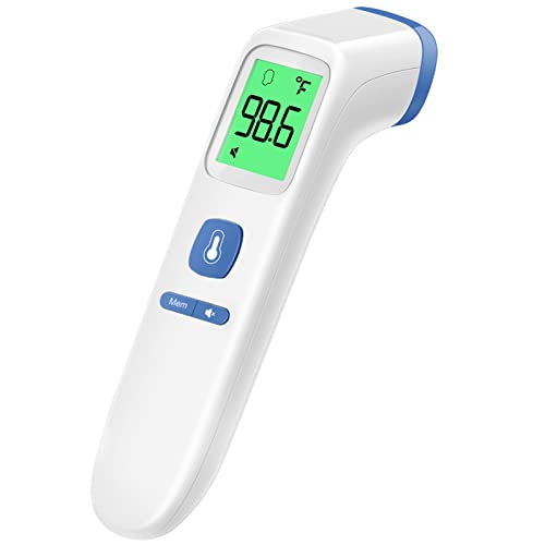 Non-Contact Thermometer for Kids and Adults, Digital Infrared Thermometer for Home use, Color-Coded Screen, 1 Second Result, Accurate & Easy to use