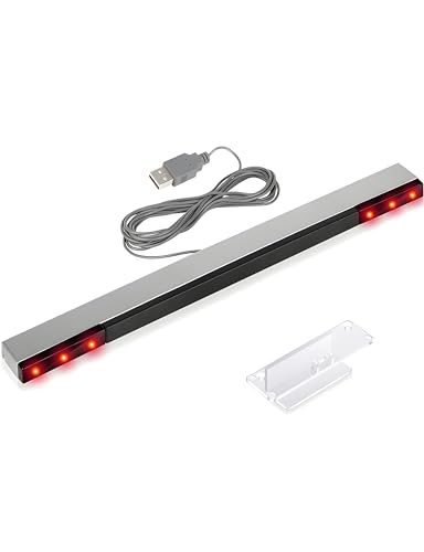 Dolphin Bar USB Wii Sensor Bar, Wii Infrared Ray Motion Sensor Bar for Nintendo Wii/Wii U Console