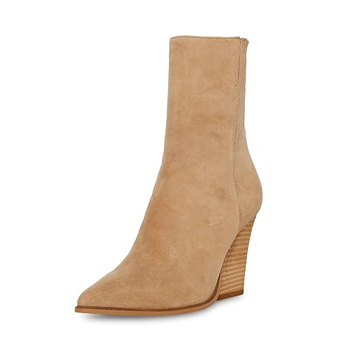 Steve Madden Women's Rickki Ankle Boot, Tan Suede, 8