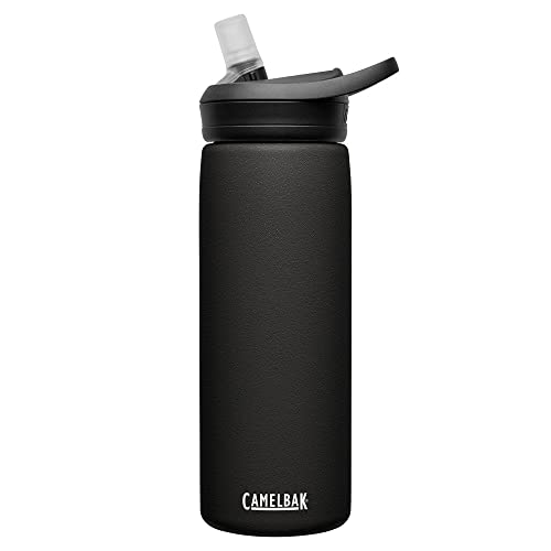 CamelBak eddy+ Water Bottle with Straw 20oz - Insulated Stainless Steel, Black