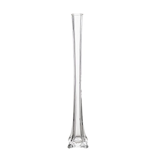 Mega Vases - 1.5' x 24' Eiffel Tower Glass Vase - Set of 12, Clear