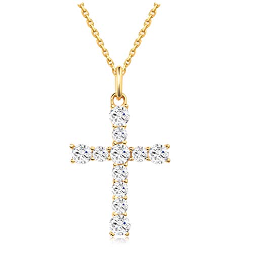 S.Leaf Cross Necklace for Women Gold Diamond Cross Necklaces for Women Girls Silver Cross Pendant Necklaces for Women Gold Necklace for Women Womens Cross Pendants Necklace