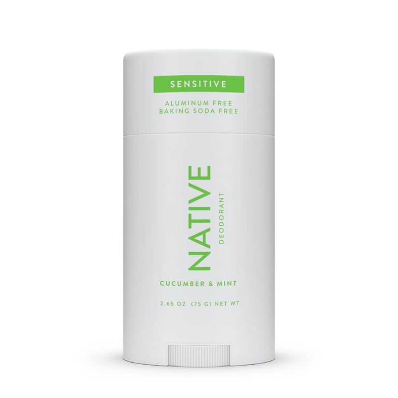 Native Sensitive Deodorant Contains Naturally Derived Ingredients, 72 Hour Odor Control | Deodorant & Women and Men, Aluminum Free with Baking Soda, Coconut Oil and Shea Butter | Cucumber & Mint