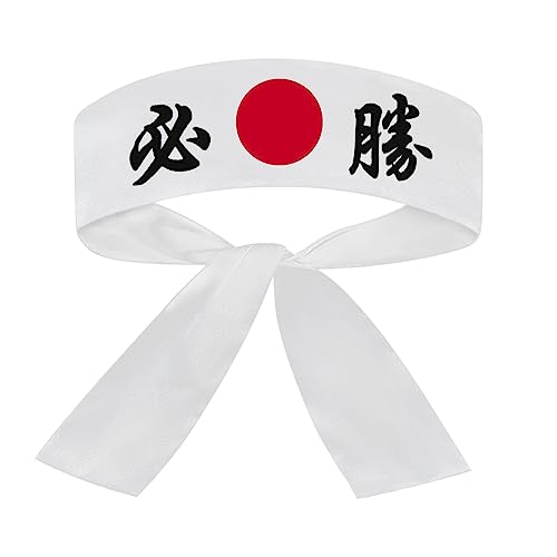 Sunrise Kitchen Supply White Japanese Sushi Chef Hachimaki Karate Headband - Victory