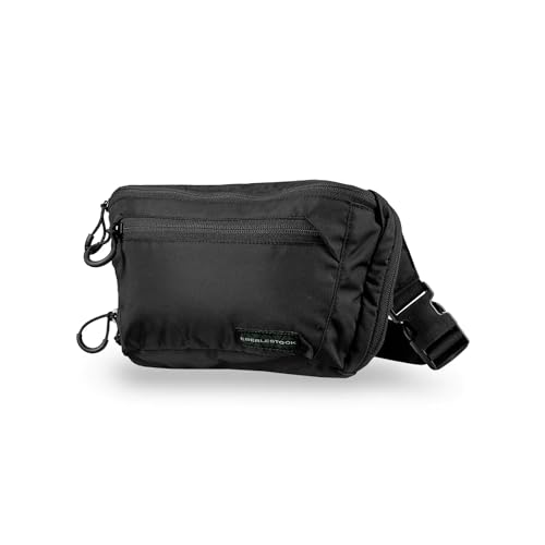 Eberlestock Bando Bag XL - Tactical Men's Fanny Pack w/Adjustable Waist Belt, Zippered Pockets, Compact Lightweight Belt Bag, Everyday Hip Pouch for Travel Outdoor Running Hunting, Black