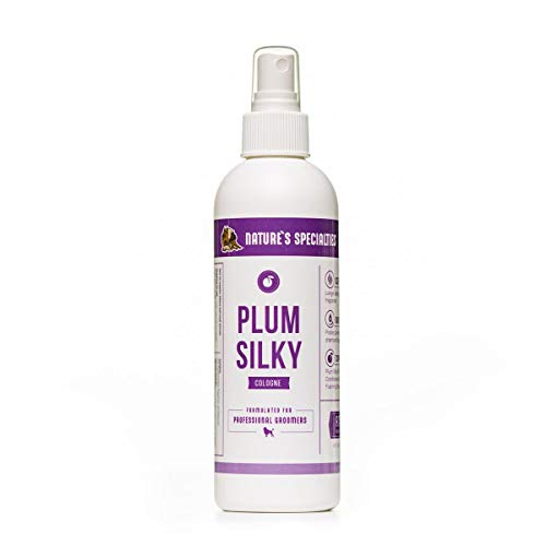 Nature's Specialties Plum Silky Dog Cologne for Pets, Natural Choice for Professional Groomers, Ready to Use Perfume, Finishing Spray, Made in USA, 8 oz
