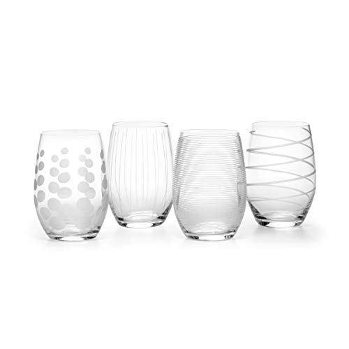 Mikasa 5095528 Cheers Stemless Wine Glass, 17-Ounce, Set of 4, Clear