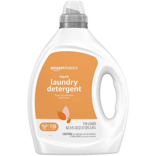 Amazon Basics Concentrated Liquid Laundry Detergent, Fresh Scent, 110 Count, 82.5 Fl Oz (Previously Solimo)