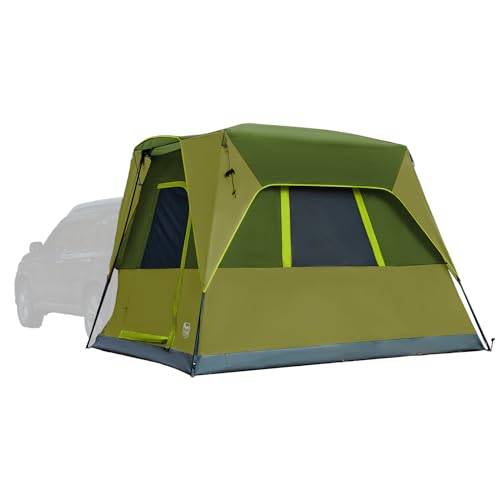 TIMBER RIDGE 5 Person SUV Tent with Movie Screen Weather Resistant Portable for Car SUV Van Camping, Includes Rainfly and Storage Bag, 10' W X 8' L X 7.1' H Green