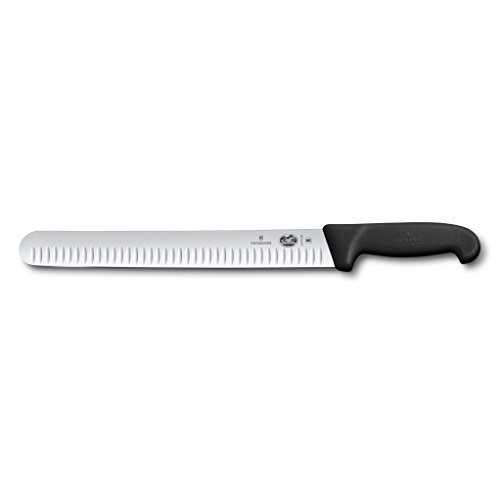 Victorinox Fibrox Pro 12-Inch Slicing Knife with Granton Edge and Black Handle