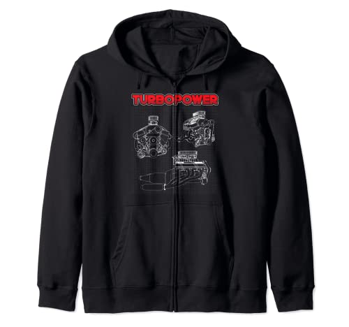 Turbopower Power Turbo Motors Car Mechanic PS Tuning Gift Zip Hoodie