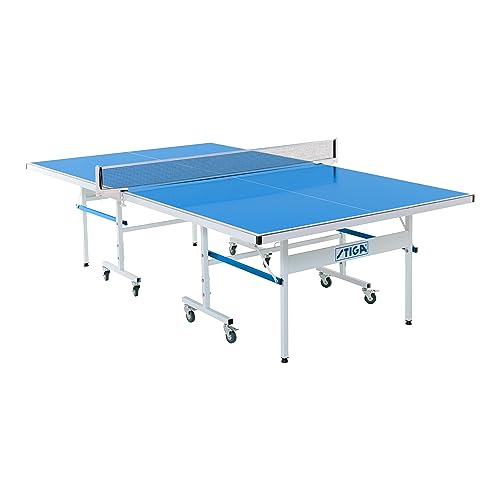 STIGA XTR Professional Table Tennis Tables – All Weather Aluminum Waterproof Indoor, Outdoor Design with Net & Post - 10 Minute Easy Assembly Ping Pong Table with Compact Storage