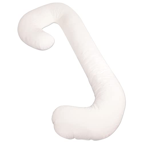 Leachco Snoogle Supreme │ Total Body Pregnancy/Maternity Pillow │ with a Zippered Removable Cover - Ivory