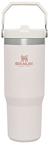Stanley IceFlow Stainless Steel Tumbler with Straw - Vacuum Insulated Water Bottle for Home, Office or Car Reusable Cup with Straw Leak Resistant Flip Cold for 12 Hrs or Iced for 2 Days (Rose Quartz)