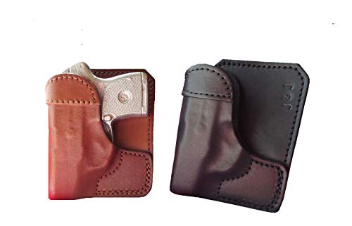 J&J Formed to Fit Springfield Hellcat Formed Wallet Style Premium Leather Back/Cargo Pocket Holster (Black, Right)