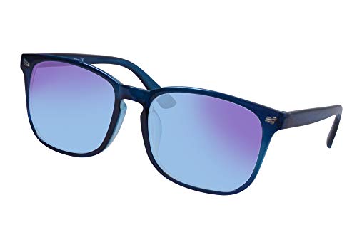 SHINU Color Blindness Glasses for Men Red-Green Color Blind Eyeglasses Colorblind Change Color Sunglasses Men-SH068(matt blue)