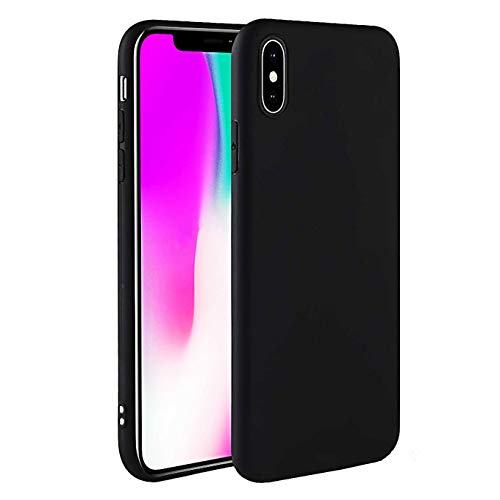 iBarbe Compatible with iPhone X/Xs 5.8 inch Case,Slim Fit Ultra Thin Cover Anti-Scratch Anti-Fingerprint Protective Anti-Scratch TPU Cover Case for iPhone X/Xs, Black