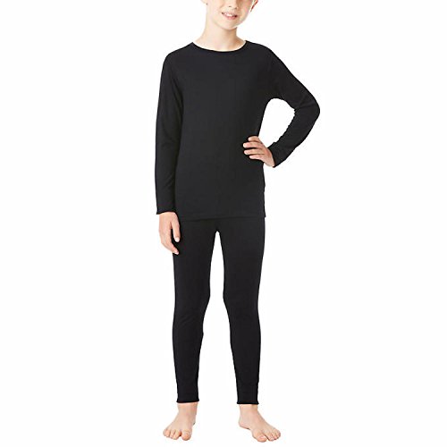 Kids Heat Baselayer Set, Black, Small