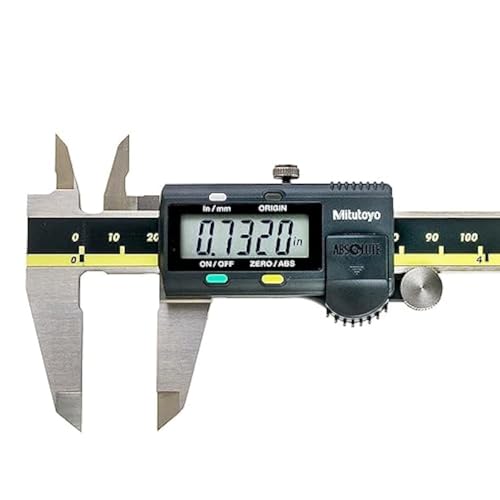 Mitutoyo 500-197-30 Electronic Digital Caliper AOS Absolute Scale Digital Caliper, 0 to 8'/0 to 200mm Measuring Range, 0.0005'/0.01mm Resolution