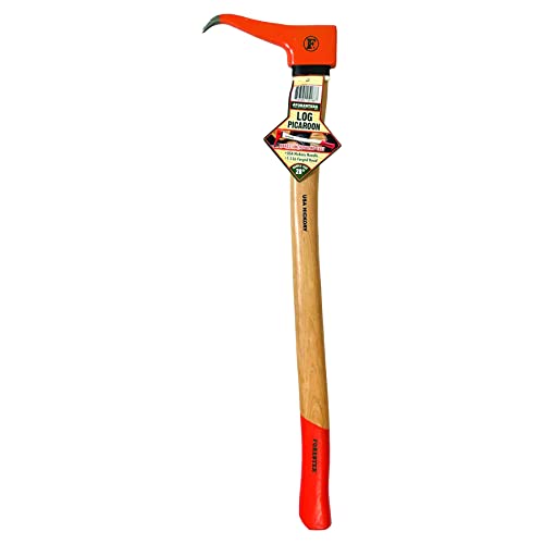 FORESTER Pickaroon Logging Tool 28in | USA Hickory Handle | Hookaroon Logging Tool | Log Roller Tool & Forestry Tools for Dragging and Stacking Logs