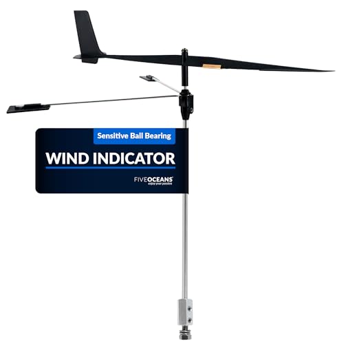 Five Oceans 14-1/2-Inch Sailing Boat Wind Direction Indicator, Wind Vane with Sensitive Ball Bearing - FO2080