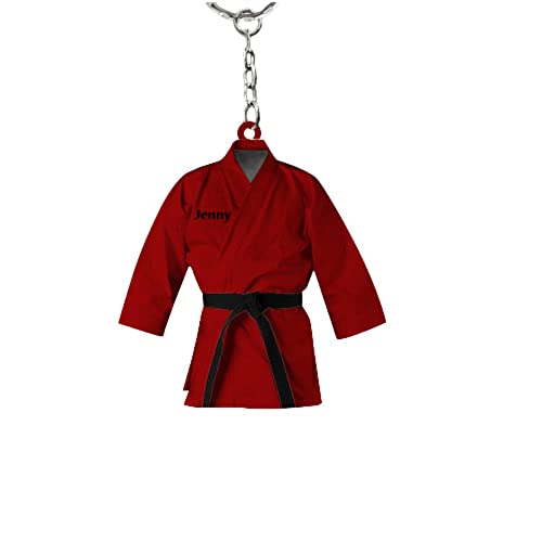Kalliegear 2022 Personalized Karate Uniform Acrylic Keychain, Blue