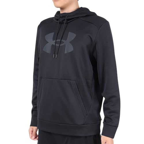 Under Armour mens Armour Fleece Big Logo Hoodie, (001) Black / / Black, Medium