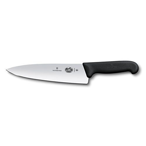 Victorinox Swiss Army 5.2063.20-X4 Fibrox Straight Chef's Knife Black 8 in