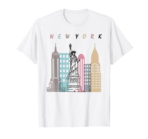 NYC New York City Manhattan skylines statue of liberty T-Shirt