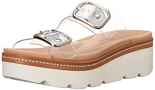 Chinese Laundry Women's Surfs UP Wedge Sandal, Clear, 6