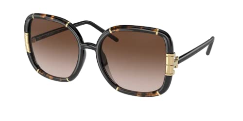 Tory Burch TY9071U 189613 57MM Dark Tortoise/Black/Brown Gradient Square Sunglasses for Women + BUNDLE With Designer iWear Eyewear Kit