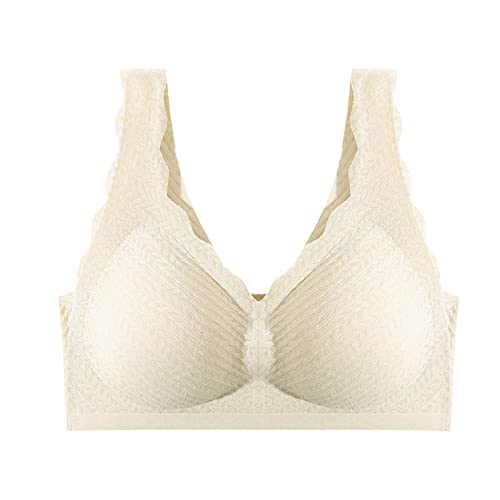 Your Orders Placed Recently by me Women's Breathable Cool Liftup Air Bra Wireless Cooling Comfort Breathable Bra No Underwire Seamless Wireless Bra Travel Clothes Beige M