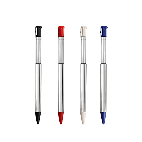 3DS Stylus Pen, Metal Retractable Replacement Stylus Compatible with Nintendo 3DS, 4in1 Combo Touch Styli Pen Set Multi Color for 3DS