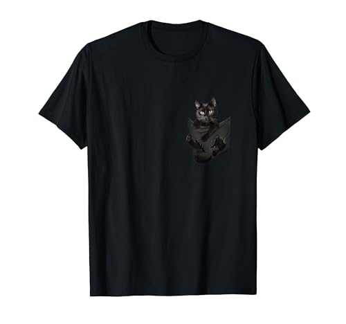 Cat Lovers Gifts Black Cat in Bag T-Shirt