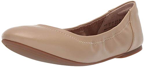 Amazon Essentials Women's Belice Ballet Flat, Beige, 7.5