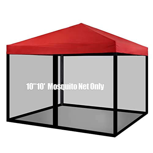 Tappio Mosquito Net with Zipper for Camping, DIY Canopy Screen Wall Outdoor Net for 10 x 10' Patio Gazebo and Tent (Only Mosquito Net Outdoor Tent Not Including)